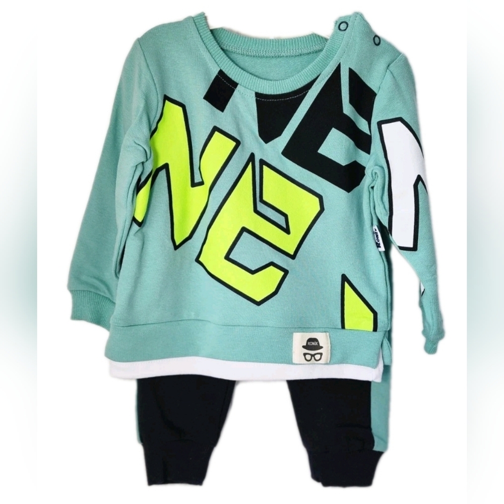 Baby Toddler 2 Pieces Set Long Sleeve Sweatshirt w/Pants Size 9-12 Months